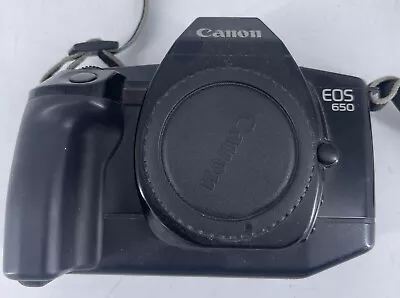 Canon EOS 650 35mm FILM SLR Analog Camera Body VINTAGE See - Image 1 of 4
