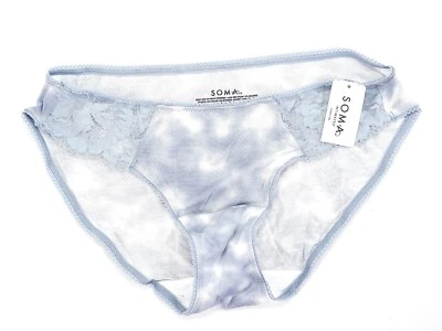 Soma Intimates Embraceable Lace Bikini ~In The Clouds Mini Blue~ Size: L [NWT] - Image 1 of 3