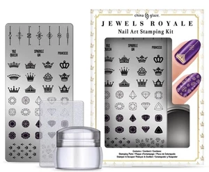 Kit de estampado de arte en uñas real de joyas de esmalte de China coronas joyas diamantes sellados - Imagen 1 de 4