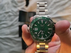 TAG Heuer Aquaracer Green Men's Watch - WAY201S - Picture 1 of 7
