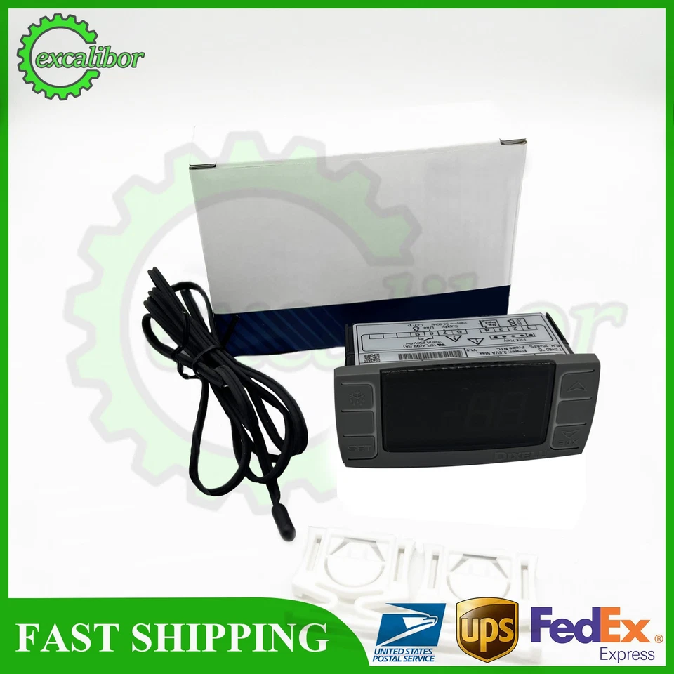 Dixell XR02CX-4N1F1 Refrigerator Thermostat Temperature Controller Gray Panel US