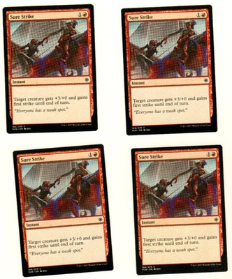 Set Of 4 Sure Strike Ixalan 166/279 Common Magic the Gathering MTG Card - Image 1 of 4