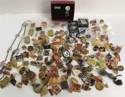 Vintage McDonald's Employee Performance Pins Lot Of 150+ Enamel Metal Collection - Image 1 of 4