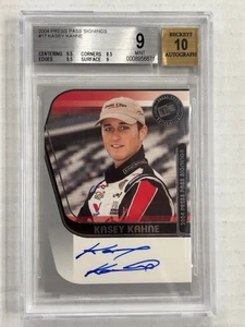 2004 PRESS PASS KASEY KAHNE AUTO AUTOGRAPH #17 BGS 9 MINT 10 AUTO NASCAR - Picture 1 of 2
