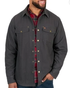 Chaqueta de Lona Forrada de Vellón Ropa de Trabajo Coleman Para Hombres Talla Mediana Ónix NUEVA - Imagen 1 de 9