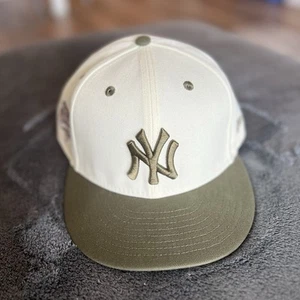 New York Yankees Beige And Brown New Era 59Fifty Hat Size 8 - World Series - Picture 1 of 6