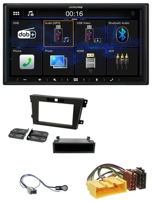 Alpine Bluetooth 2DIN MP3 DAB USB Autoradio für Mazda CX-7 (2008-2010) - Bild 1 von 4