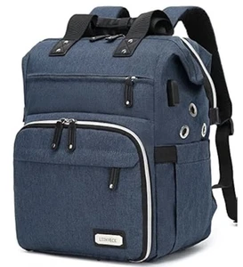 BOLSA DE TEJER Mochila Hilo Almacenamiento Organizador Crochet Soporte Estuche Azul LTINVeck - Imagen 1 de 7