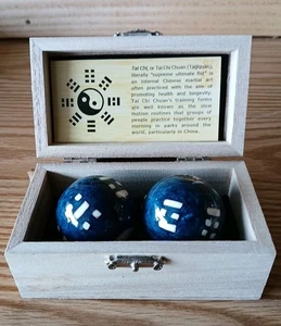 CHINESE HEALTH EXERCISE STRESS BAODING BALLS RELAXATION THERAPY FAST SHIPPING - Picture 1 of 7