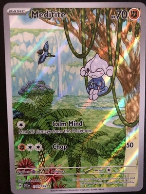 Pokémon TCG - Meditite 153/142 - Stellar Crown - Near Mint- Englisch - Bild 1 von 2