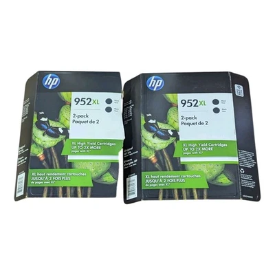 GENUINE HP 952XL BLACK Ink Cartridge 3 Pack Open Package Warranty exp 20 F6U19AN - Image 1 of 4