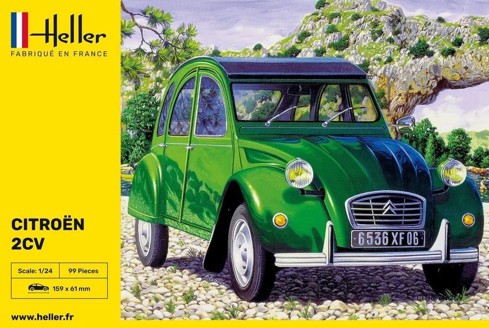 HELLER 80765 MODELLO AUTO CITROEN 2 CV 1/24 - Immagine 1 di 1