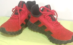 Adidas Kaptir 3.0 Kids  Red/Black  Athletic Shoes size 13K - Picture 1 of 15
