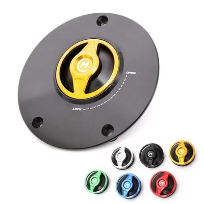 Tapa de combustible dorada REVO para motocicleta sin llave para Kawasaki ER-6N 06-16 15 14 13 12 11 Foto 1 de 4