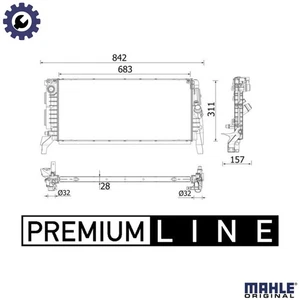 RADIATOR ENGINE COOLING CR 2201 000P FOR MINI BMW X1/Van/F48 X2/SUV/F39 2.0L - Picture 1 of 9