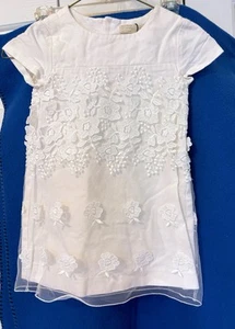 Girls Zara Soft Collection White Embroidered Flowers Tulle Wedding 5/6 - Picture 1 of 8