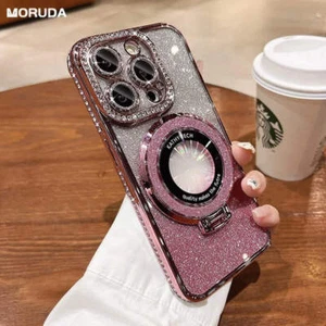 Luxury Glitter Rhinestone for Magsafe Bracket Case for iPhone 15 14 11 12 13 Pro - Picture 1 of 71