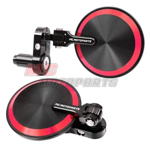 REBORN Red 7/8" Folding Bar End Mirrors For MT-09 FZ-09 13-20 19 18 17 16 - Picture 1 of 5