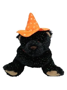 American Greetings Halloween Soft Touch Bär Stofftier Plüsch orange Hexenhut - Bild 1 von 14