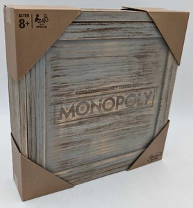 Hasbro Monopoly Holz Sonderedition Brettspiel Sammleredition Retro Sammler NEU - Picture 1 of 12