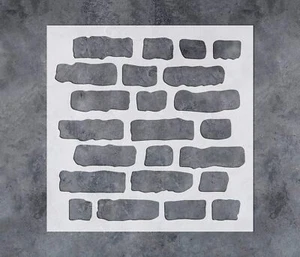 Brick Stencil Template Reusable Wall Stencils Wall Wood Canvas 12 x 12 Inch - Picture 1 of 4