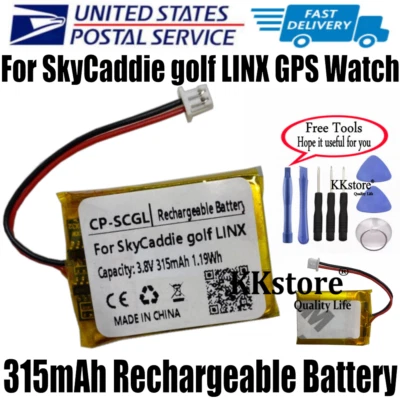 For SkyCaddie golf LINX Smart watch GPS 315mAh Replacement Battery 3.8v 1.19Wh - Image 1 of 2