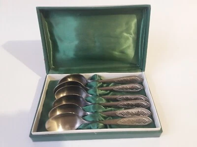 Vintage USSR Set of Teaspoons Stainless Steel 6 pieces in Box - Image 1 of 4
