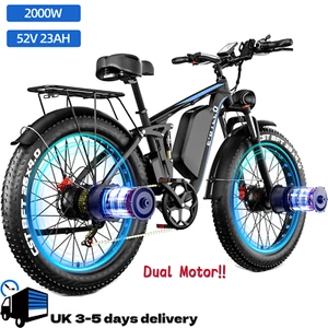EBYCCO 26" Electric Bike Dual Motor 65Nm*2 E-Mountainbike E-Bike 55Kmh 52V 23AH - Picture 1 of 20
