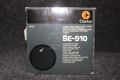 NOS New Clarion Door Mount Speakers SE-510  1 Pair 120mm Dual Cone Sealed In Box - Image 1 of 4