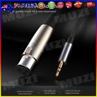 3.5mm XLR Male to Female Audio Cable for Mixer Microphones PC Speakers Cellphone