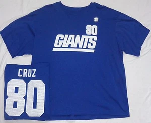New York Giants Football Victor Cruz 80 Short Sleeve Shirt Blue New - Picture 1 of 1