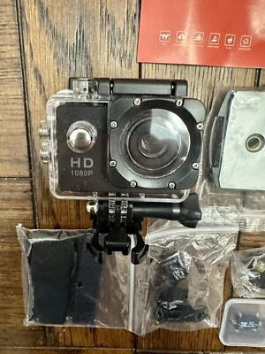 4K Action Sport Video Underwater Outdoor Record Camera With 32gb Mem Accessories - Image 1 of 4