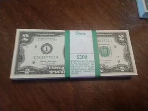 PILA (100) 2017A MINNEAPOLIS, $2. Bills PACK BEP SIN CIRCULAR. (SF-i-7701) - Imagen 1 de 2