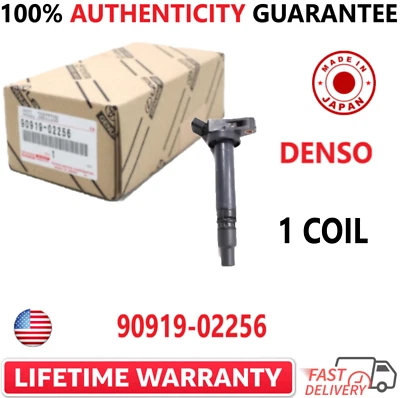 x1 OEM DENSO NEW Ignition Coil For 2005-2024 Toyota, Lexus I4 V6 V8, 90919-02256 - Image 1 of 4