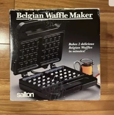 Gofrera Belga Salton Modelo WM4 Negra Antiadherente Eléctrica 2 Gofres De Colección Foto 1 de 4