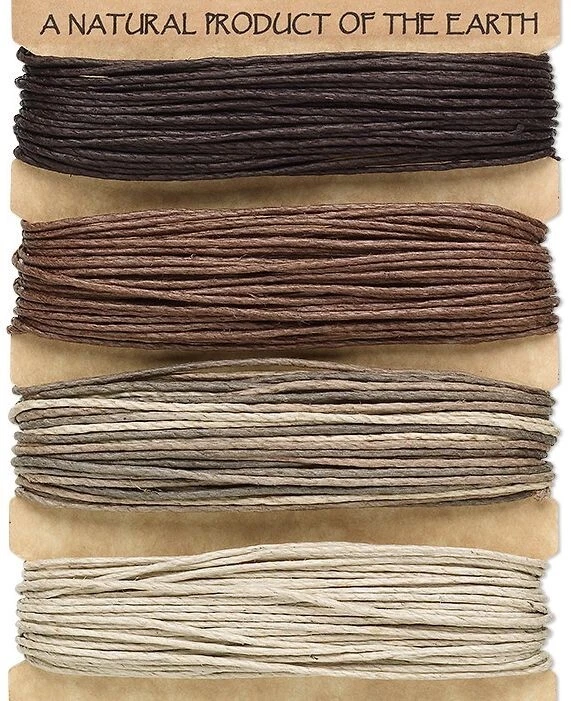 Juego de cables, cáñamo, 120 pies pulido 1 mm cable de cáñamo marrón mezcla con prueba de 20 lb  Foto 1 de 2