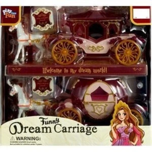 Playtime Fun Funny Dream Carriage 2-in-1 Playset Dark Pink / Pink Ages 3+ - Picture 1 of 4