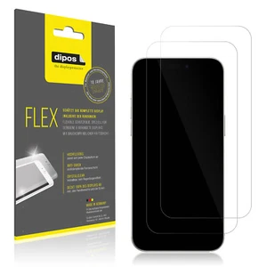 2x Screen Protector for Apple iPhone 16 Protective Film covers 100% dipos Flex - Picture 1 of 7
