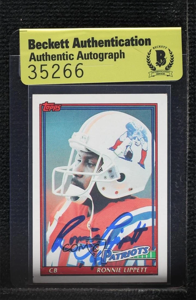 BAS 1991 Topps Ronnie Lippett #622 Authentic Auto - Image 1 of 2