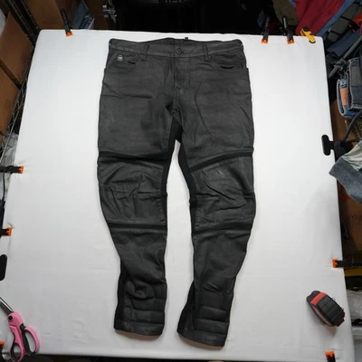 Jeans masculino G-Star cru 37x29 preto MOTAC 3D slim fit botão mosca motoqueiro denim - Imagem 1 de 4