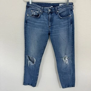 Rag & Bone Womens Dre Low Rise Slim Boyfriend Size 30 Ankle Jeans Star City Blue - Picture 1 of 11