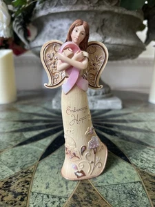 Perfectly Paisley - Embracing Hope - 6" Engel hält Brustkrebs Band - Bild 1 von 6