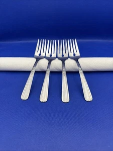 Oneida Thor FLUTED ROSE Stainless Salad Fork USA Silverware Flatware Lot Of 4 - Picture 1 of 5