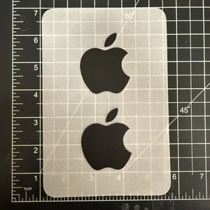 Autocollant sticker logo Apple noir NEUF - authentique OEM - comprend 2 autocollants - grand - Photo 1/1