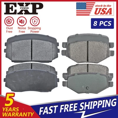 Front and Rear Ceramic Brake Pads For 2011-2014 Ford Edge, 2011-2015 Lincoln MKX - Изображение 1 из 4