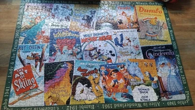 Ravensburger Disney Vintage Movie Posters 1000 Jigsaw Puzzle Complete - Image 1 of 4