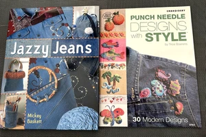 JAZZY JEANS Mickey Baskett hcdj 2006 1st & PUNCH NEEDLE DESIGNS mit STYLE Boerens - Bild 1 von 3