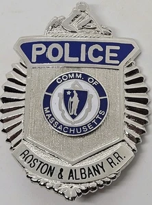 Antiker BOSTON & ALBANY R.R. Commonwealth of Massachusetts Railroad Police Abzeichen - Bild 1 von 9