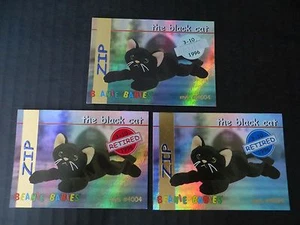 Ty Beanie Babies BBOC Series I S1 ~ Red Blue Silver ~ Retired Card 24 Zip - Picture 1 of 2