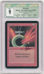 Graded Signed Shatter CGC 9 MINT Alpha Limited Artist Amy Weber 1993 MTG Magic! - Picture 1 of 2